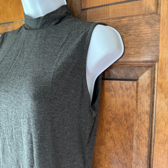 Charter Club Charcoal Gray Sleeveless Mock Turtle Small - Picture 6 of 8